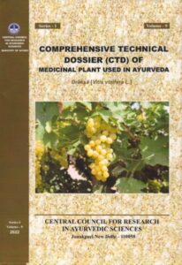 Comprehensive Technical Dossier (CTD) of Med. Plant used in Ayurveda- Draksha (Vitis vinifera L.)S-1, No.-9